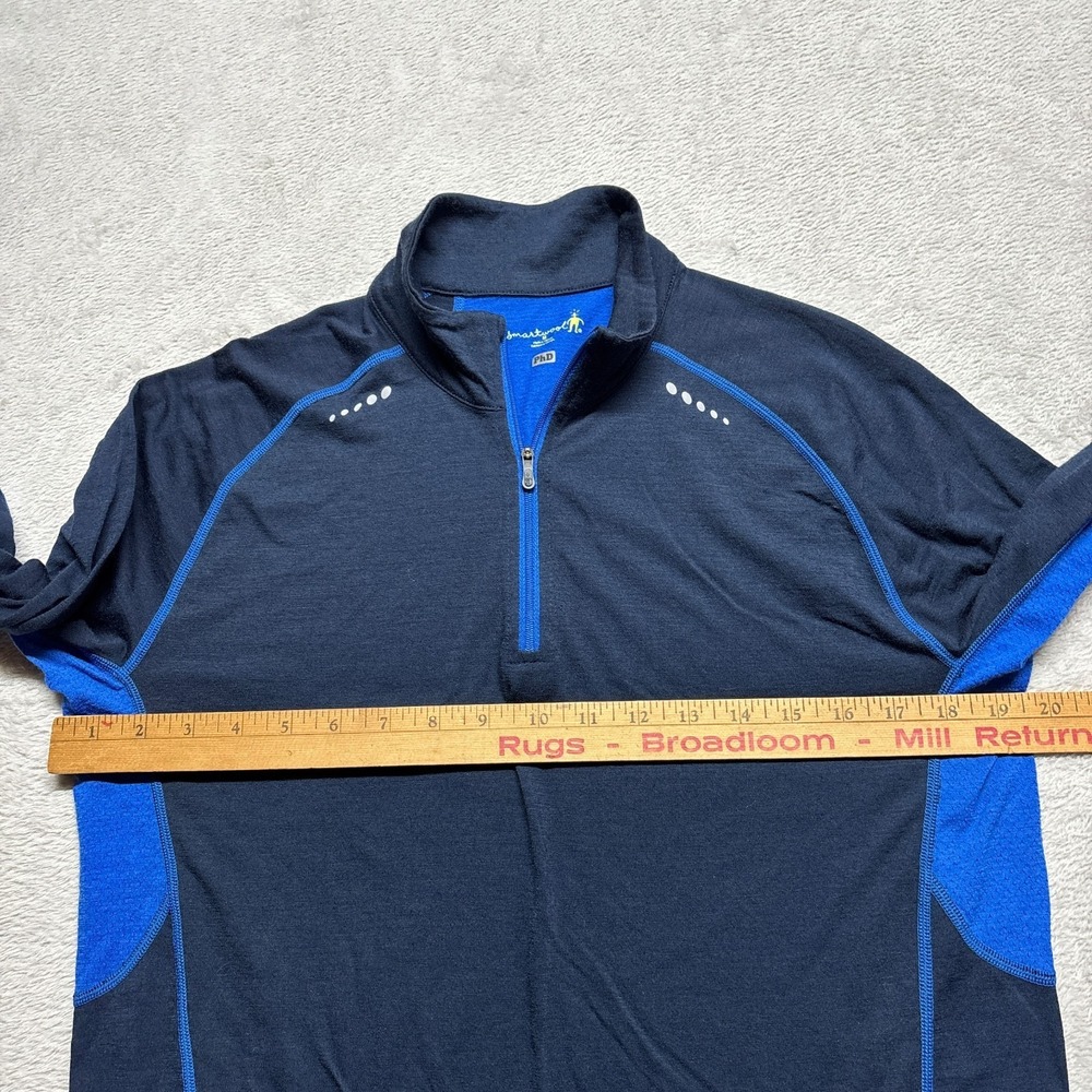 Smartwool PhD Lightweight 1/4 Zip Pullover Merino Wool Mens M Long‎ Sleeve Run - Picture 5 of 7